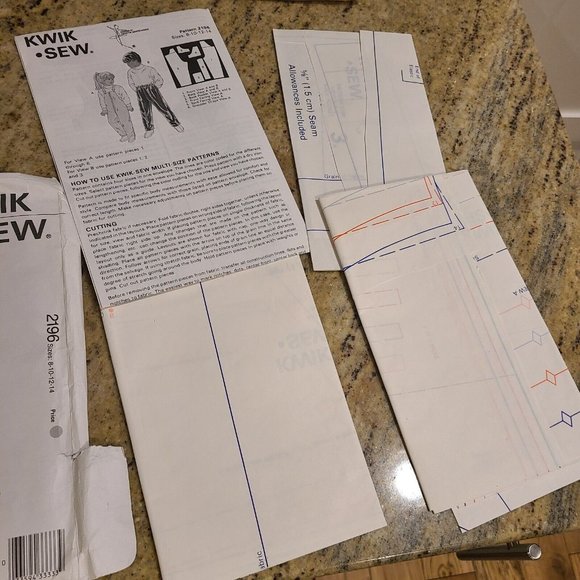 Kwik Sew 2196 Vintage Childs Rain & Ski Pants Bibs Pattern Size 8-10-12-14 - Picture 5 of 6